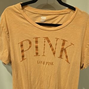 PINK Victoria's Secret Mustard Tee